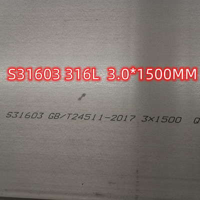 ASTM A240 S31603 316L Paslanmaz Çelik Levha Özellikleri 316L Paslanmaz Çelik Levhalar