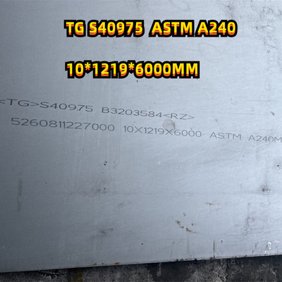 S40975 Sıcak Haddelenmiş Paslanmaz Çelik Levha Veri Sayfası Kimyasal Bileşim 40.0mm