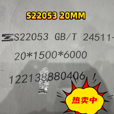Baosteel'den Sıcak Haddelenmiş Süper Dubleks Paslanmaz Çelik Levha 2205 S31803 20mm