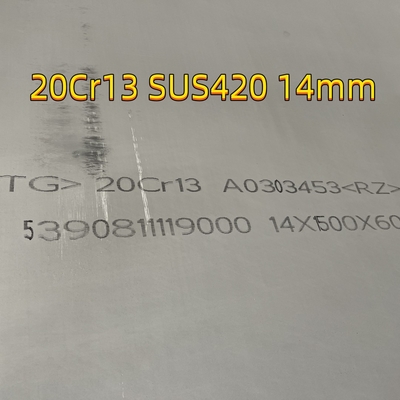 AISI 420 Yaprak TISCO 20Cr13 SUS420J1 430J2 DIN 1.4021 Paslanmaz çelik levhası 10-50mm