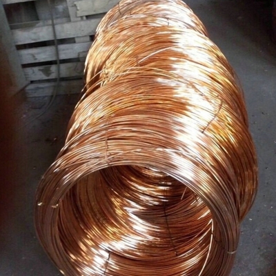 Kırmızı Bakır Tel Çıplak Bakır Tel Çubukları C1100 Yuvarlak Form Tek Tel Sert Form 0.3-3mm