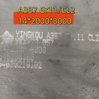 A387 Gr.11 CL2 14*2000*8000MM EN 10028 13CrMoSi5-5 Basınçlı Kap Çelik Tablası