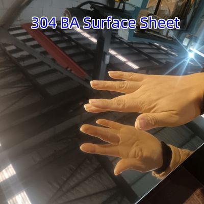 Paslanmaz Çelik Sac 304 BA Ayna Yüzey DIN1.4301 Metal Levha 0.6mm 1220*2440mm