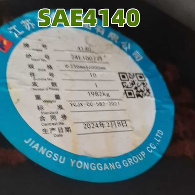 Sıcak Haddelenmiş SAE4140 Alaşımlı Çelik Yuvarlak Çubuk Dış Çap 200-600mm SCM440 Dövme Katı Çubuk