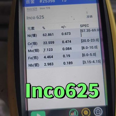 ASTM B166 Inconel 625 UNS N06625 Inconel Nikel Alaşımı Yuvarlak Çubuk 80mm PMI Testiyle