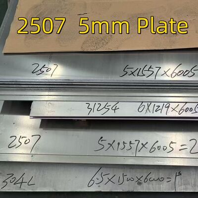 S32750 2507 Süper Dupleks Paslanmaz Çelik Plakası DIN 1.4410 Metal Düz Plakası 5.0*1500*6000mm