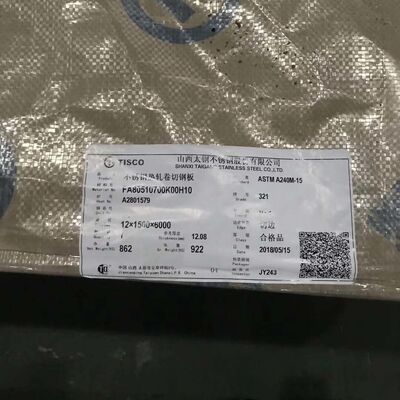 ASTM A240 AISI 321 paslanmaz çelik levhası X10CrNiTi189 Inox 321 veri sayfası ile paslanmaz çelik