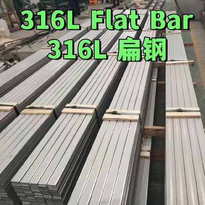 Sıcak Haddelenmiş 100mm x 5mm Kalınlık Paslanmaz Çelik Yassı Bar-SS316L 1.4404 Uzunluk 6M