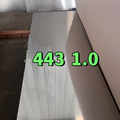 ASTM A240 Soğuk olarak yuvarlanmış SUS443 UNS S44330 DIN1.4611 X2CrTi21 Paslanmaz çelik levhası 1.2*1220mm