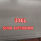 SS316L Sıcak Haddelenmiş Paslanmaz Çelik Levhalar Inox 1.4404 ASTM A240 8mm*2000mm