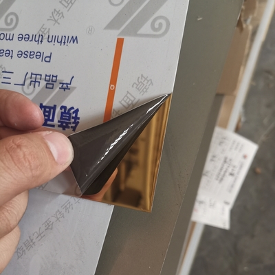 ROSE GOLD 0.5*1220x2440mm Paslanmaz çelik Çatı Dekorasyonu İçin Yumuşak Aynalı Sayfa Tablası