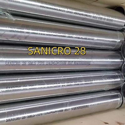 SANICRO 28 UNS N08028/W. Nr. 1.4563 SMLS Tüp Alaşımı28 Paslanmaz Çelik Tüpler 114*5*6000