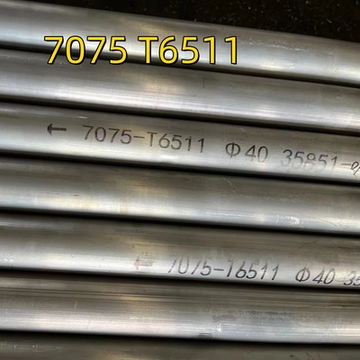 Yüksek Güçlü Isı Tedavisi 7075 T6511 Soild Rod Alüminyum Alaşımı OD40mm Uçaklar İçin