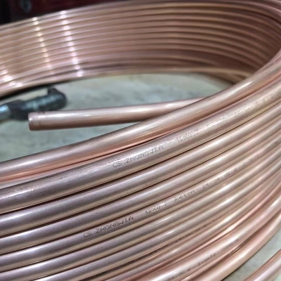 Bakır borusu Saf %99,9 JIS H3300 OD 1 1/4 ′′ x kalınlığı 2 mm x L 3500 mm Kırmızı Bakır borusu 9.5*1.5