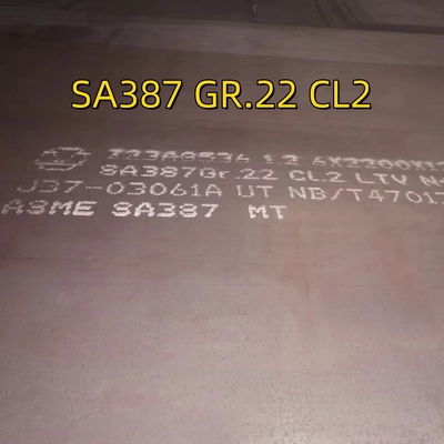 SA387 Gr22 Cl2 Sıcak lastiklenmiş alaşımlı çelik plaka EN 10028 13CrMoSi5-5 Basınçlı Kaplıca Çelik Plaka
