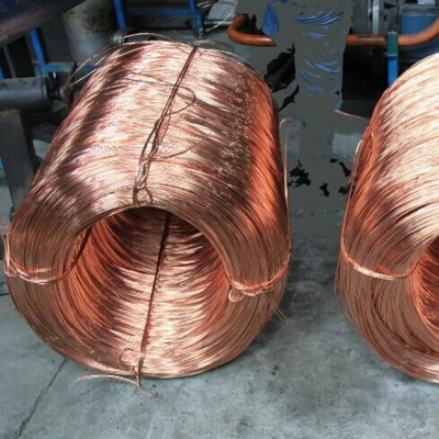 Kırmızı Bakır Tel Çıplak Bakır Tel Çubukları C1100 Yuvarlak Form Tek Tel Sert Form 0.3-3mm