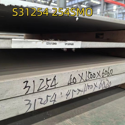 ASTM A240 SS 254SMO S31254 Kalınlığı 6 mm x 4' x 8 Paslanmaz çelik plaka DIN 1.4547 F44 40*1500*6000MM