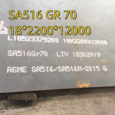 Nace Hic Basınçlı Kap Malzemesi SA516 70N Sınıfı Kaynar Çelik Plakası 10*2000*12000mm