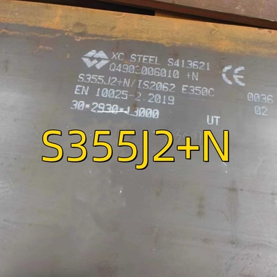 EN 10025-2 S355J2+N IS2062 30*1220*2440MM Sıcak Vallası Çelik Plakası Farklı Boyutlara Kesim