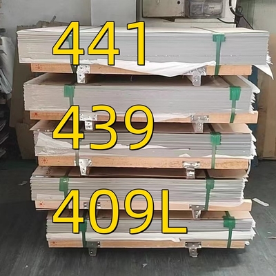 1.4509 AISI 441 2B 2D Paslanmaz Çelik Yaprak SUS441 Otomobil Egzoz Sistemi için Kullanılan Metal Yaprak 2D Yüzey