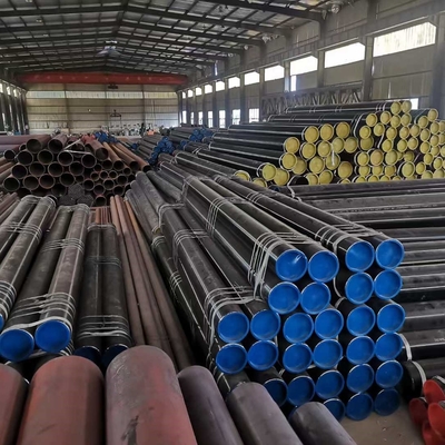 ASTM A106 Gr B Karbon SMLS Çelik borusu için 24 "Sch-Std PE'de dikişsiz boru