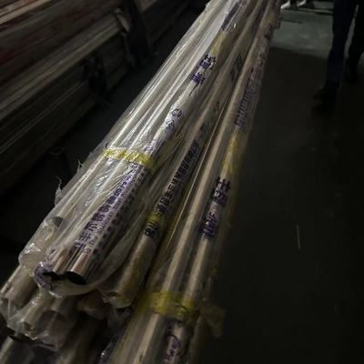 ASTM A554 201 kaynaklı boru 25*0.8*6000mm 320 Grit Mirror Polished Stainless Steel Pipe