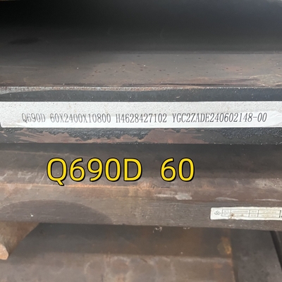 Yüksek Güçlü Sıcak Lastikli Alaşımlı Çelik Plak EN 10025 Q690D Q690E S690Q S690QL 60*2500mm