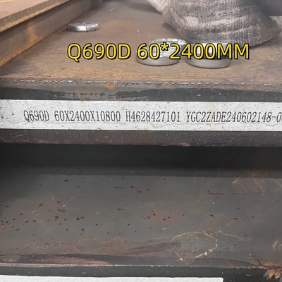 Yüksek Güçlü Sıcak Lastikli Alaşımlı Çelik Plak EN 10025 Q690D Q690E S690Q S690QL 60*2500mm