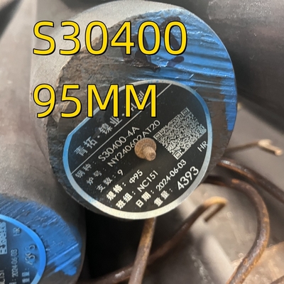 SS 304 paslanmaz çelik yuvarlak çubuk S30400 1.4301 SUS Soild Rod 95mm