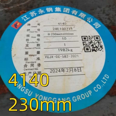 AISI 4140 200 mm Çelik Çubuk Alaşım Katı Çubuk DIN1.7225 Sıcak Çelik Yuvarlak Çubuk