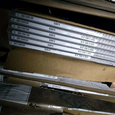Astm A240 DIN / EN 1.4835 253MA UNS S30815 Sıcak olarak yuvarlanan paslanmaz çelik plaka 8.0*1500*6000mm