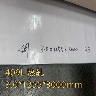 SUH409L/SUS409L 1.4512 Paslanmaz çelik plaka 3.0*1255*3000MM Otomobil egzoz parçaları için 1D yüzey