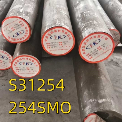 UNS S31254 Avesta 254SMO Sıcak lastikle dövme alaşımları F44 Paslanmaz çelik yuvarlak çubuk OD 80mm