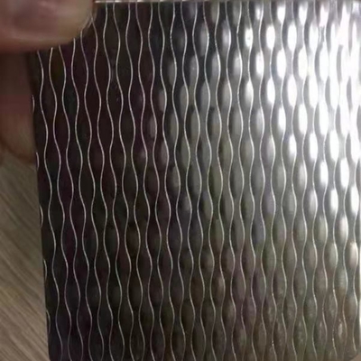 Dondurulmuş pirinç kaşığı Taneler şeklinde dekoratif 304 201 Paslanmaz çelik levha 0.6*1220*2440mm Gıda ekipmanları için