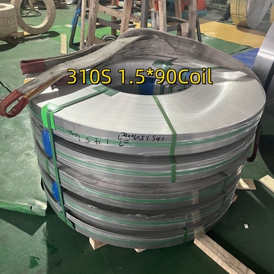 ASTM A240 AISI 310S Soğuk lastikli paslanmaz çelik şeridi SUS310S 1.4845 Paslanmaz çelik sarmal