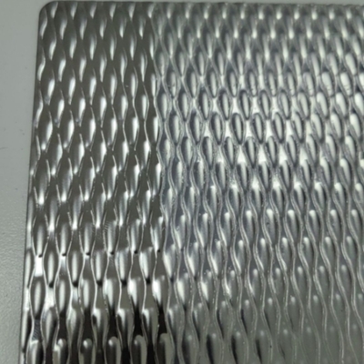 Dondurulmuş pirinç kaşığı Taneler şeklinde dekoratif 304 201 Paslanmaz çelik levha 0.6*1220*2440mm Gıda ekipmanları için