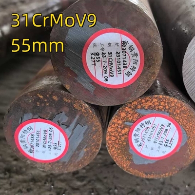 Sıcak olarak yuvarlanmış alaşım malzemesi 31CrMoV9 DIN 1.8519 EN 10085-2001 Yuvarlak çubuk çapı 75mm
