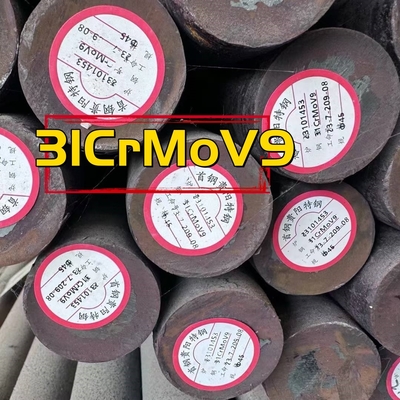 Sıcak olarak yuvarlanmış alaşım malzemesi 31CrMoV9 DIN 1.8519 EN 10085-2001 Yuvarlak çubuk çapı 75mm