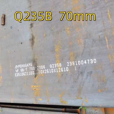SS400 Sıcak Dolaşmış Çelik Plak/ Karbon Çelik Plak A36 Q235B Genişliği 1500 - 2500mm