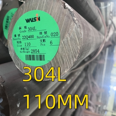 Paslanmaz Çelik 304 Yuvarlak Çubuk Parlak Siyah Bitmiş AISI 304L Paslanmaz Çelik Soild Bar OD 110MM