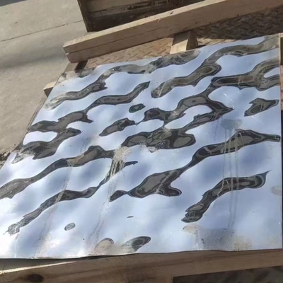 201 304 Su Dalgalanması Yaprağı Su Etkisiyle Gümüş Metal Boyutu 1220 X 3000mm