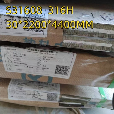 Hot Rolled ASME  S30408 304 NO.1  SS Plates 28mmThickness 1800*6000mm With Solution Heat Treatment