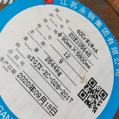 ASTM SAE4340 90mm Dia Alaşım Yuvarlak Çubuk SNCM439/40CrNiMoa Kalıplı Çelik Yuvarlak Çubuk