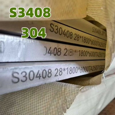 Hot Rolled ASME  S30408 304 NO.1  SS Plates 28mmThickness 1800*6000mm With Solution Heat Treatment