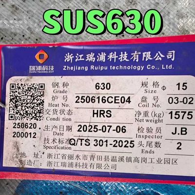 Sertleştirme EURONORM 1.4542 X5CrNiCuNb 16-4 17-4PH 630 Paslanmaz Çelik Yuvarlak Çubuk 16mm Çözüm Tedavisi