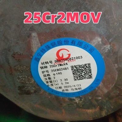 Sıcak Haddelenmiş Dövme Çelik 25Cr2MoVA Alaşımlı Çelik Yuvarlak Çubuk 150*6000mm Çok Çaplı Mil