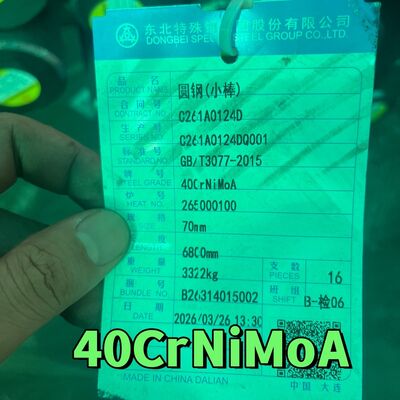 40CrNiMoA SNCM439 AISI 4340 Alaşımlı Çelik Yuvarlak Çubuk Kara Yüzey 160mm Alaşımlı Çelik Çubuk