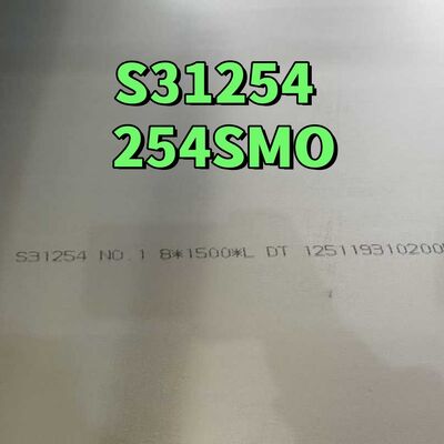 254SMO S31254 Süper Ostenitik Paslanmaz Çelik Levha 1.4547 Deniz Suyu Arıtma Ekipmanları İçin 6 Molibden Alaşımı