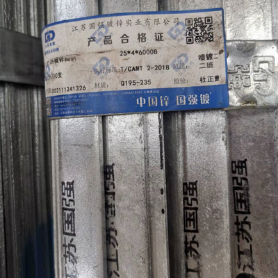 Yapı Malzemesi İçin Karbon Çelik 12m Sıcak Daldırma Galvanizli Düz Bar S235jr A36